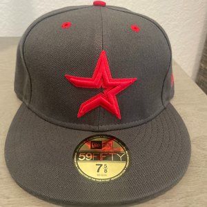 Houston Astros graphite/red baseball cap Size 7 5/8